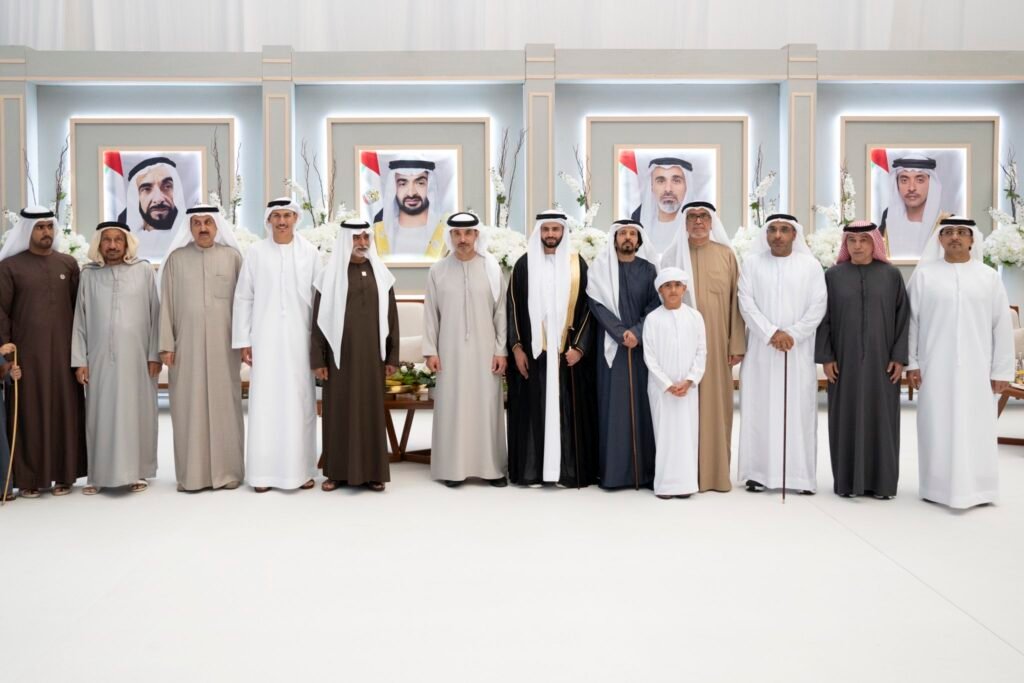 Hazza bin Zayed attends Khalifa Al Dhaheri’s wedding reception