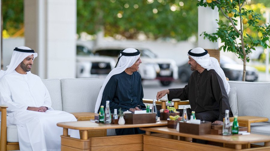 Mohammed bin Zayed and Saud bin Saqr discuss the affairs of the homeland and the citizen