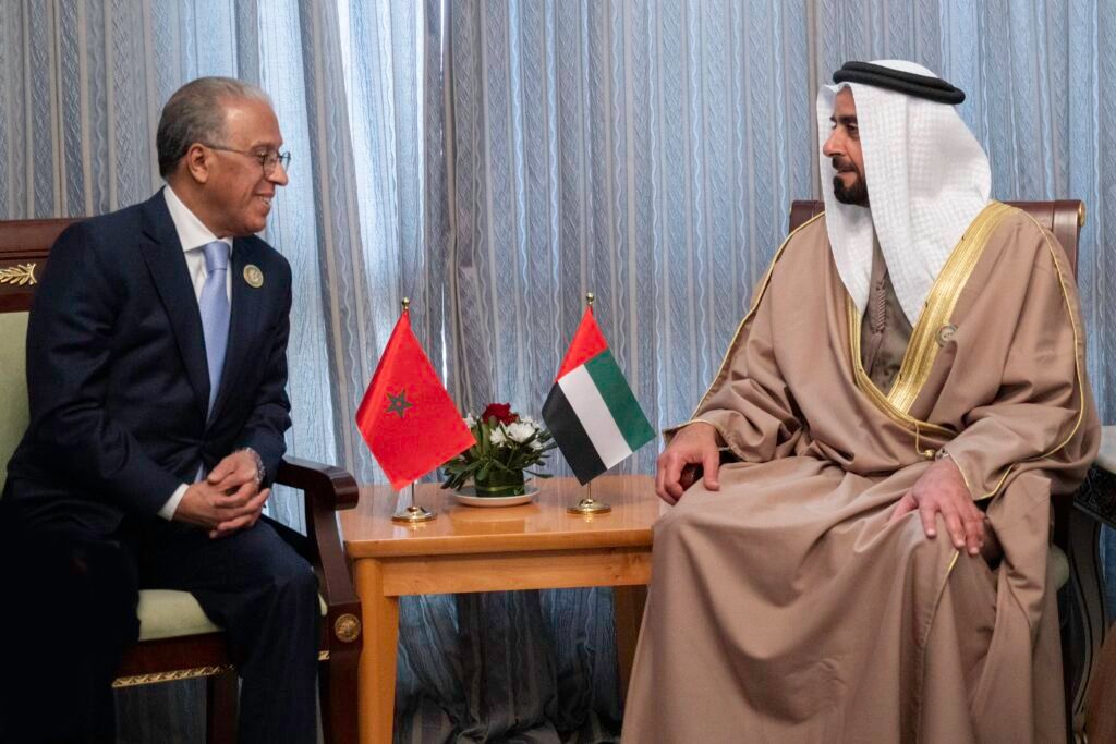Saif bin Zayed discusses regional developments with the Moroccan League delegate