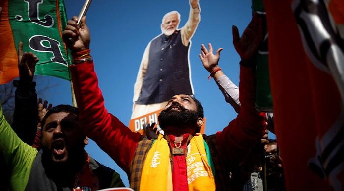 Indian PM Modi’s party celebrates landslide New Delhi win