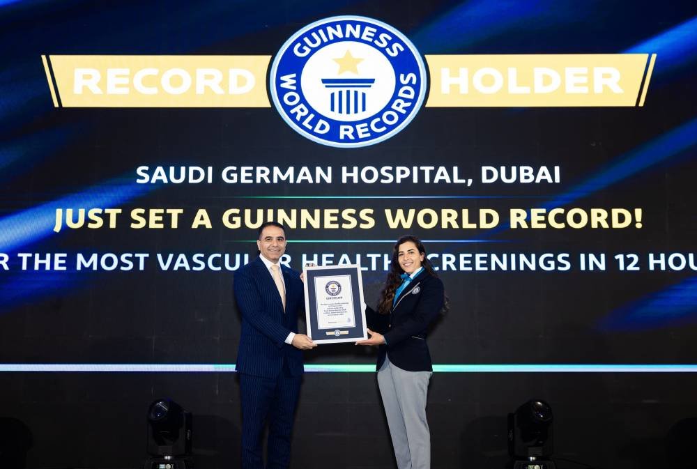 “The Saudi German – Dubai” enters “Guinness” with the largest vascular tests