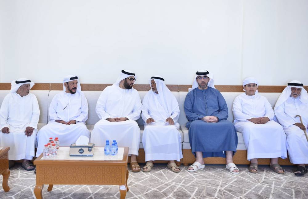 Rashid bin Saud is comforted for the death of Rashid Suhail Al -Barghoumi