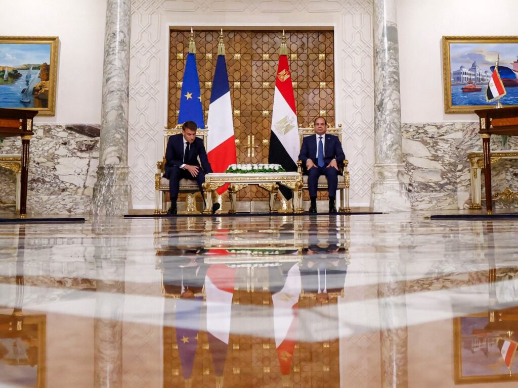 Macron, Sisi call for Gaza ceasefire and release of captives