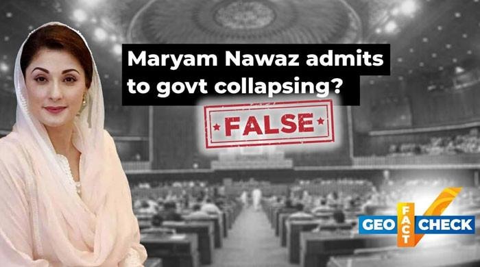 No, Maryam Nawaz Sharif did not say her government is collapsing