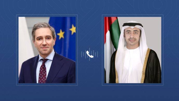 Abdullah bin Zayed and Irish Foreign Minister are discussing regional developments