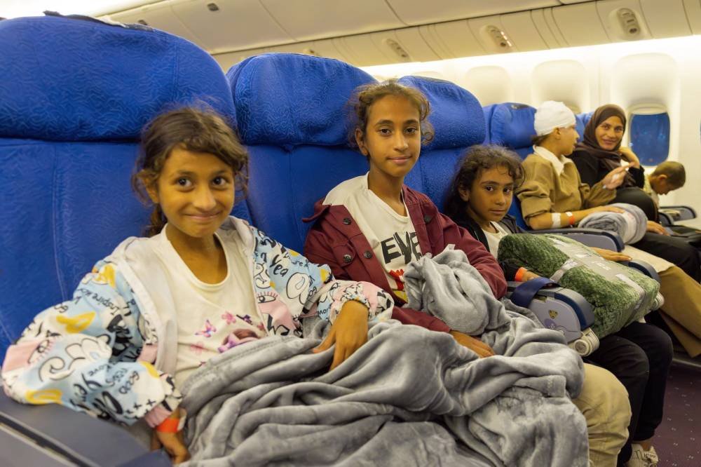 UAE is implementing an urgent medical evacuation of 155 injured and patients from Gaza, accompanied by their relatives