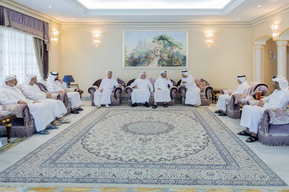 Hamdan bin Muhammad and Abdullah bin Salem are comforted on the death of Hussein Khanasah