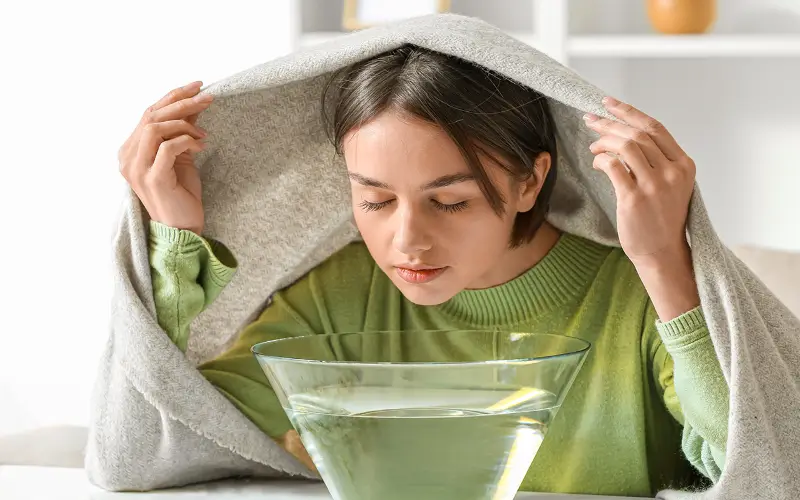 Way to take steam for cold and flu, benefits and precautions
