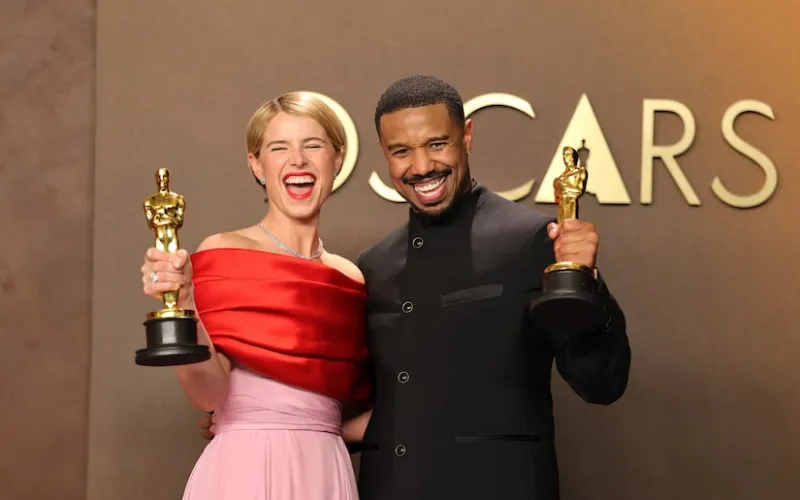 Jessie Buckley and Michael B. Jordan celebrate major wins