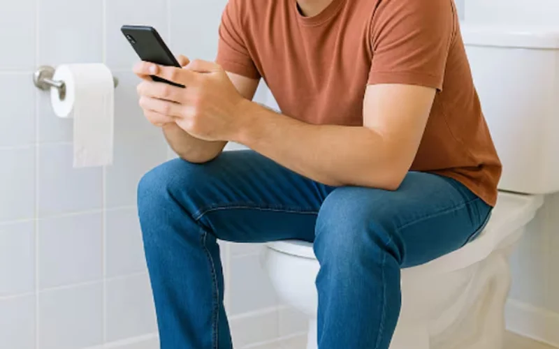 Smartphone use during toilet time raises risk of painful condition