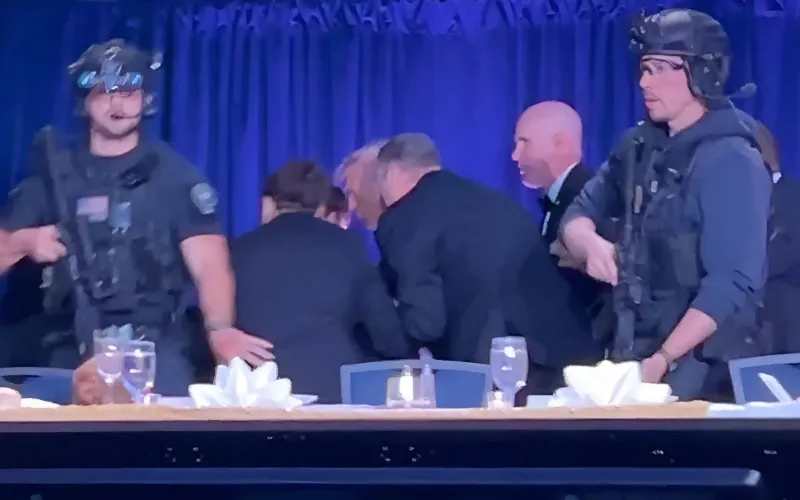 Gunfire disrupts White House Correspondents’ Dinner, Trump escorted to safety-