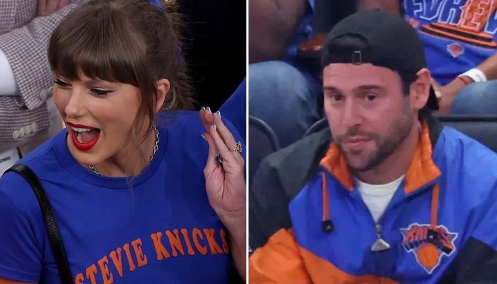 Scooter Braun sits behind Taylor Swift at Knicks game after revisiting feud
