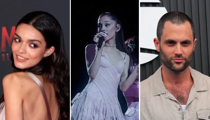 Rachel Zegler, Penn Badgley attend Ariana Grande’s ‘eternal sunshine’ tour