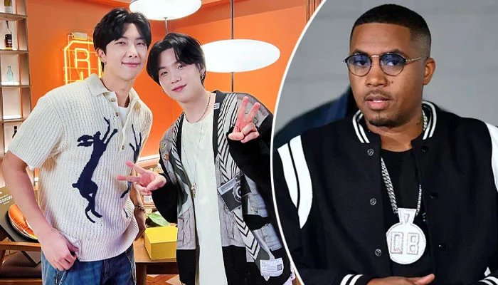 BTS’ RM, Suga share backstage moment with rap icon Nas