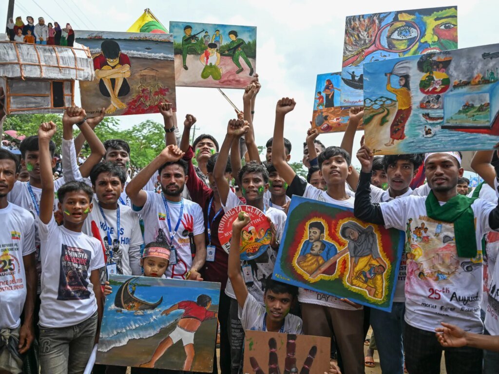 Photos: Rohingya refugees rally nine years after Myanmar exodus | Rohingya News