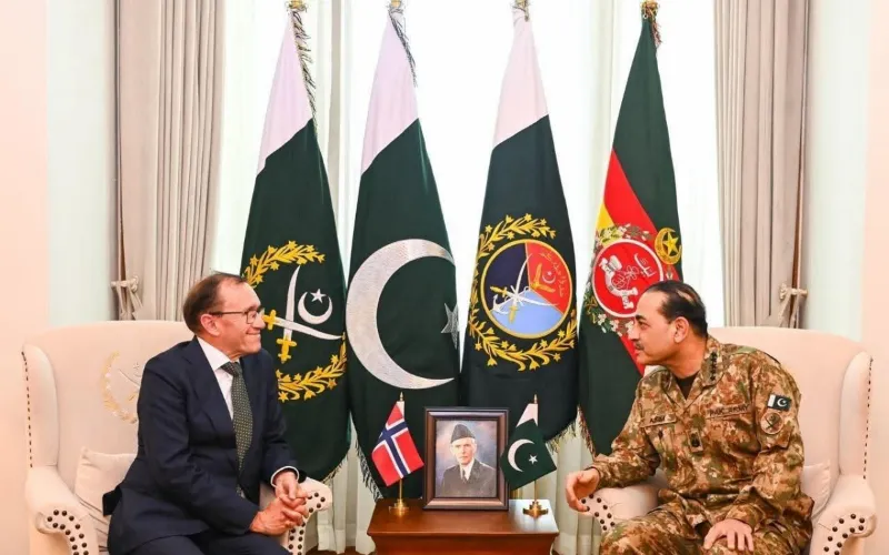 Norwegian FM, Asim Munir discuss regional security challenges