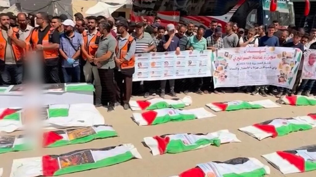 Funeral for 50 Palestinians recovered from Gaza rubble | Gaza News