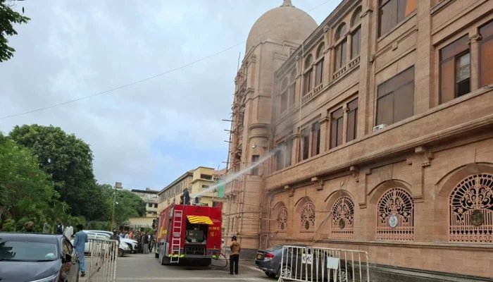 Karachi mayor’s office completely gutted in fire at KMC building