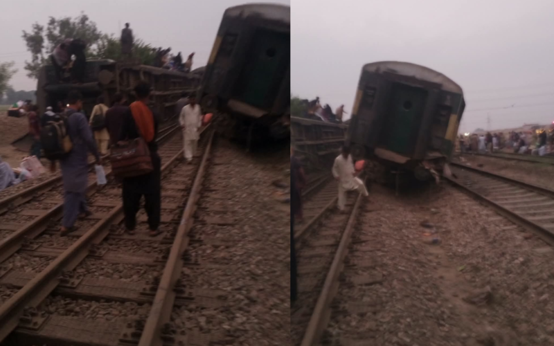 Five killed, over 30 injured as Rahman Baba Express derails near Multan