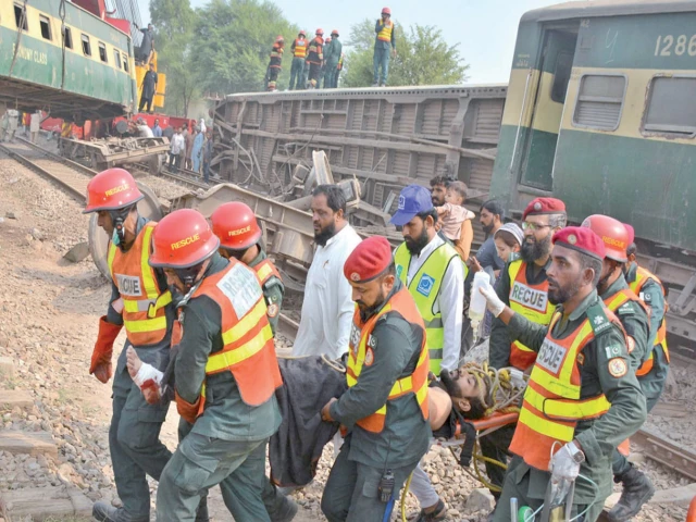 Passenger train derails near Multan; seven killed, 50 hurt