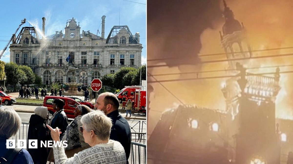 ‘Very upsetting’: Residents in shock after historic French town hall set alight