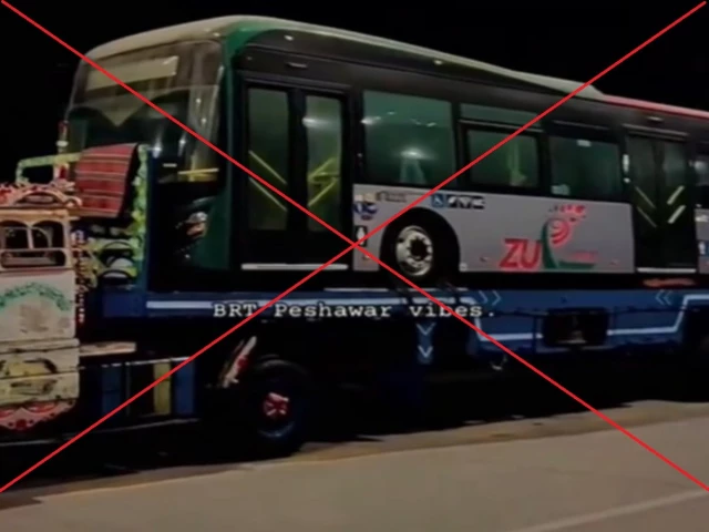 Fact check: Viral video does not show Peshawar BRT buses being moved to Punjab after governor’s rule in K-P