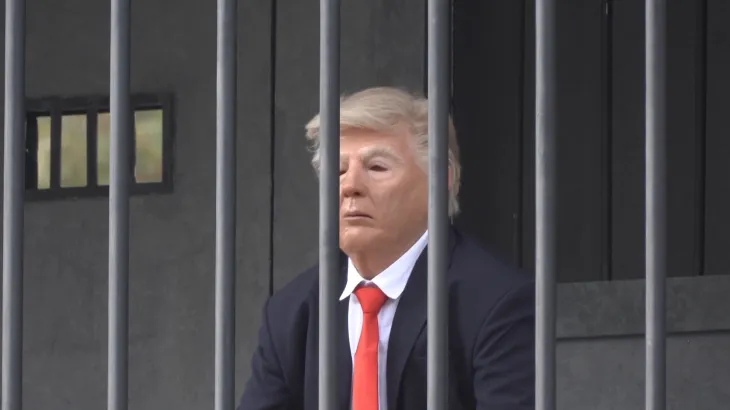 Tehran displays mock installation of Trump behind bars