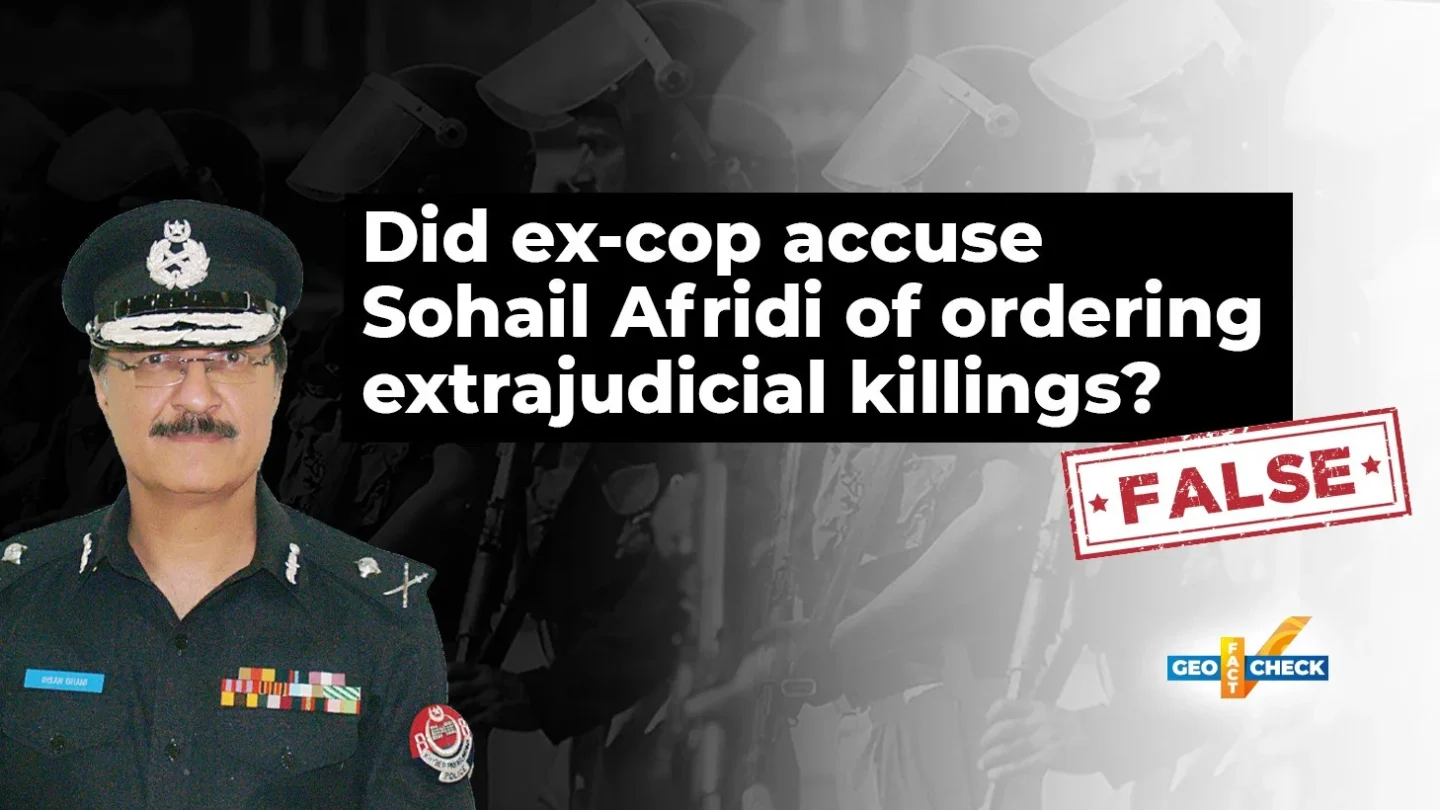 Fact-check: Ex-cop’s remarks falsely linked to Sohail Afridi
