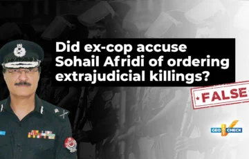 Fact-check: Ex-cop’s remarks falsely linked to Sohail Afridi