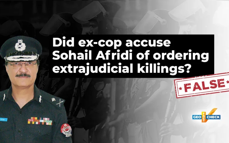Fact-check: Ex-cop’s remarks falsely linked to Sohail Afridi