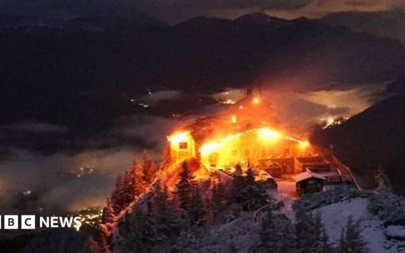 Watch as fire engulfs Hitler’s mountaintop Eagle’s Nest retreat