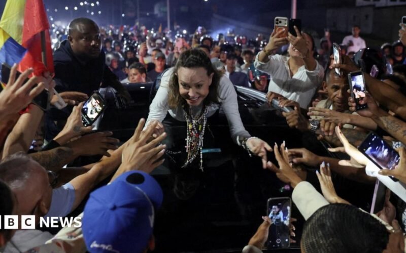 Crowds welcome Venezuela’s María Machado after months in exile