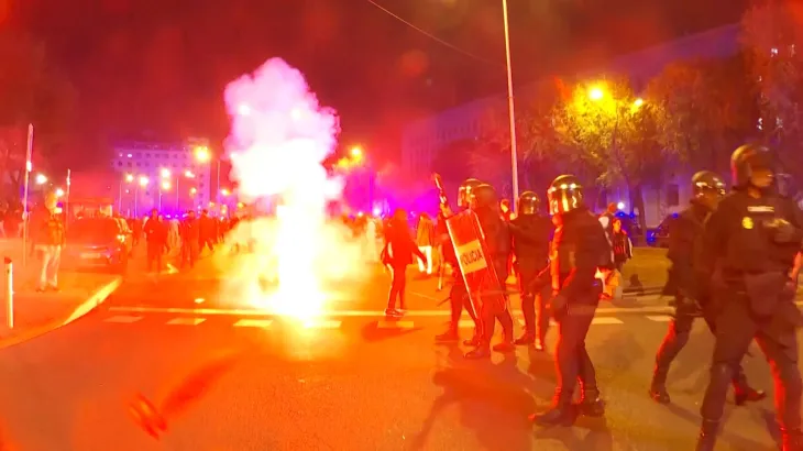 Riot police deployed in Madrid as protests erupt over deadly train crash