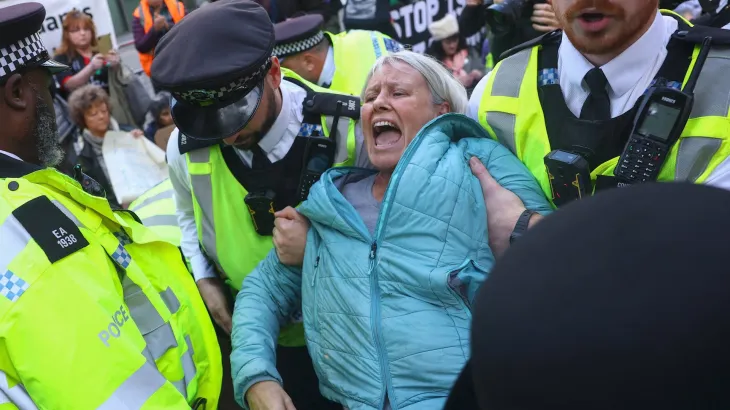 Palestine Action supporters arrested outside US embassy in London