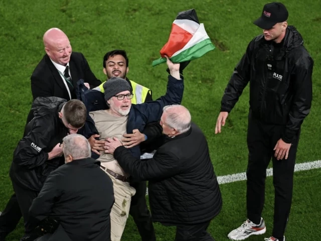 Ireland game interrupted twice by Gaza protests