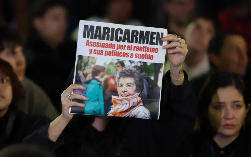 Photos: Protests erupt after 87-year-old evicted woman dies in Madrid