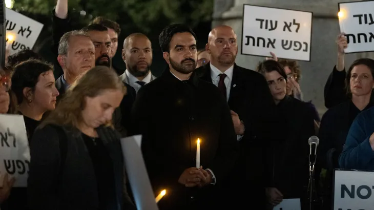 New York Mayor Mamdani under fire for attending October 7 vigil