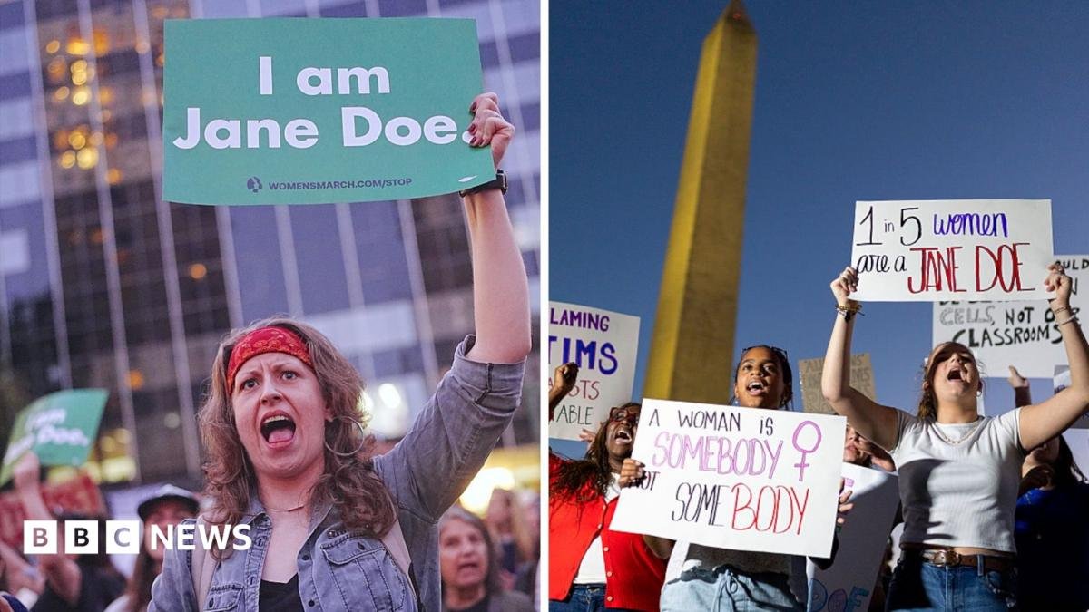 Watch: ‘I am Jane Doe’ protests across US call for end to sexual violence